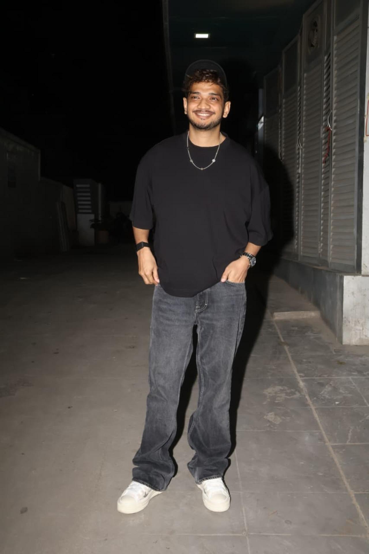 <p>Comedian Munawar Faruqui was spotted at Exceed office in Mumbai on Tuesday evening</p>
